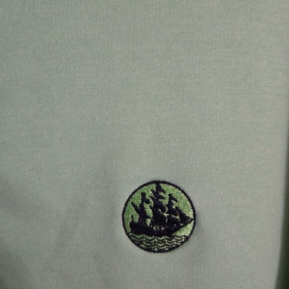 Peter Millar 1/4 Zip Mock Neck Pullover Shamrock Small Ship Embroidery Size L - Picture 4 of 7